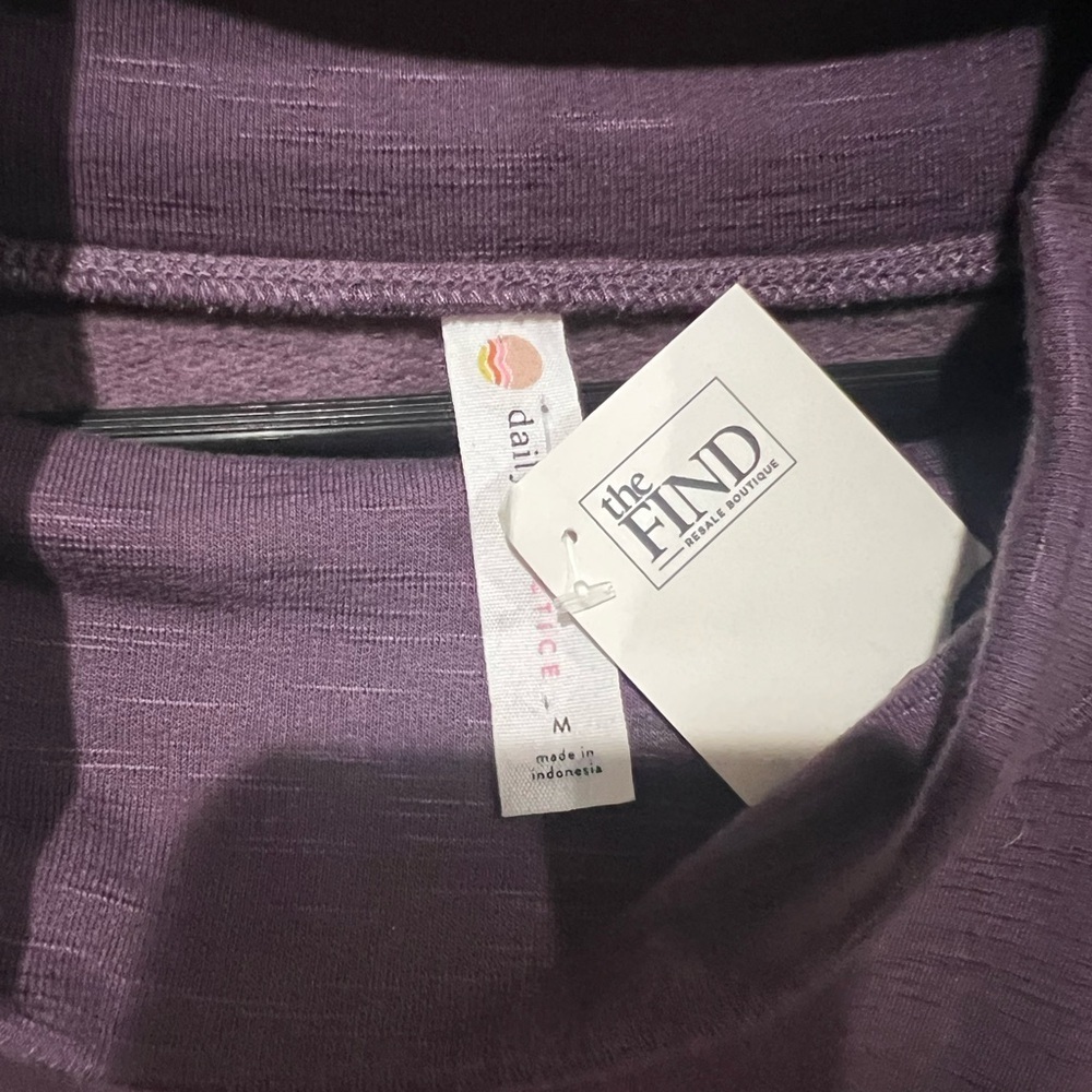 Daily Practice Size M Purple Cowl Neck Dress Fleece Line NWT Adjustable - Picture 2 of 5